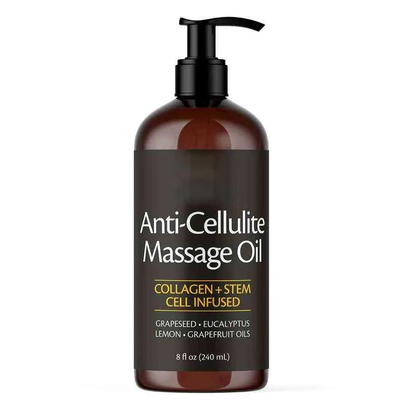 M3 Naturals Cellulite Massage Oil — 8oz Body & Skin Care with Topical Collagen