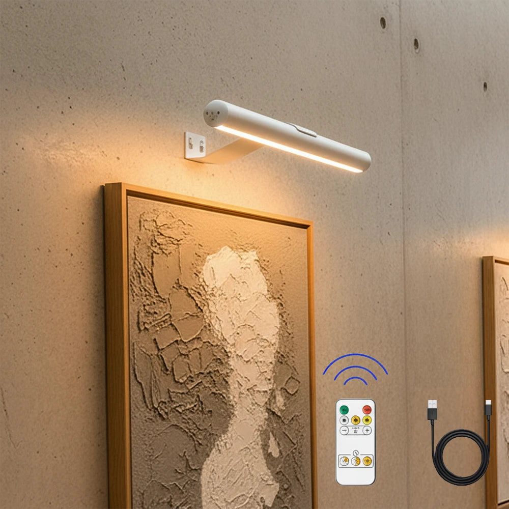 Rechargeable Picture Light Wall Lamp — Remote Control, 3 Colour Temperatures