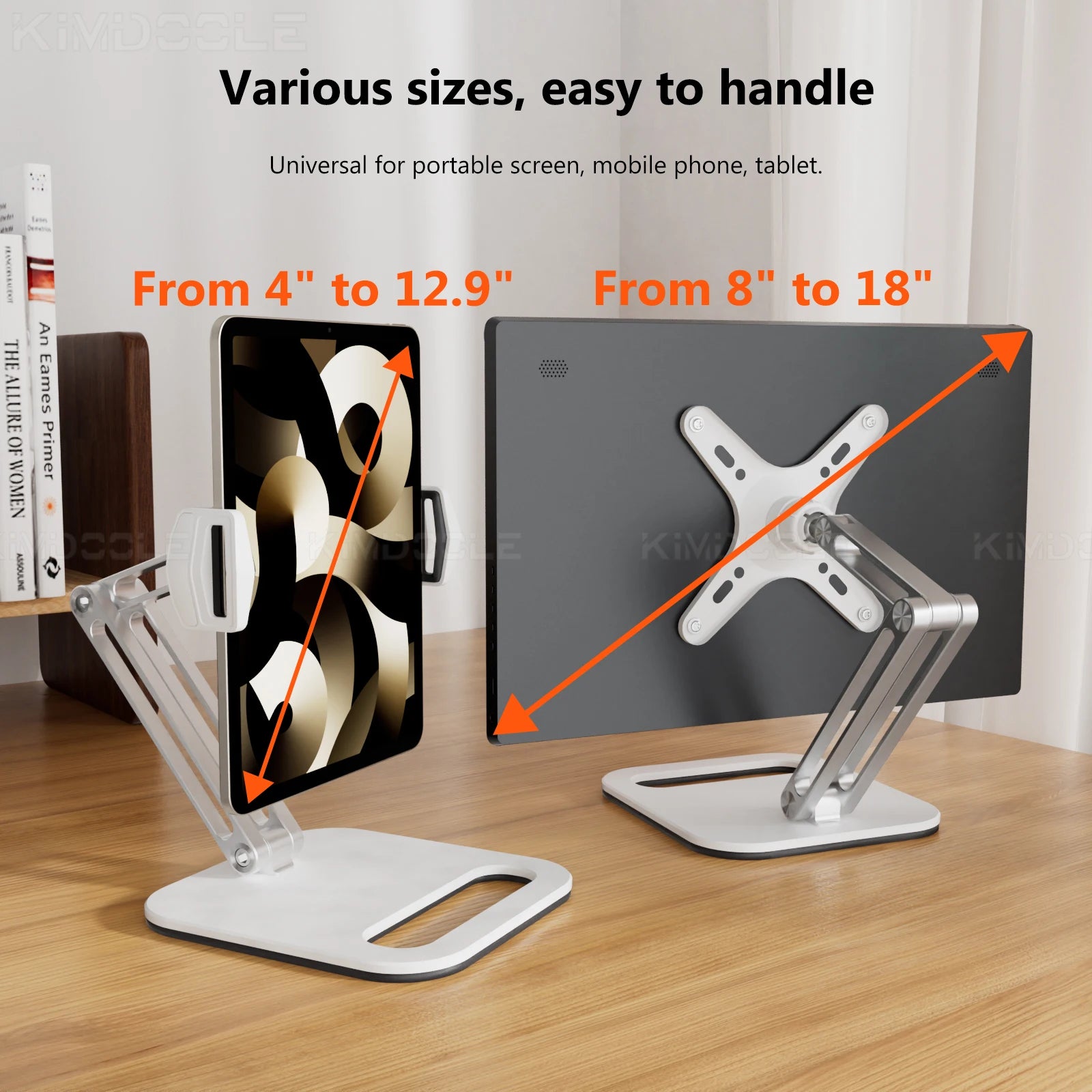 Portable VESA Monitor Stand — Height Adjustable for 13–18" Screens