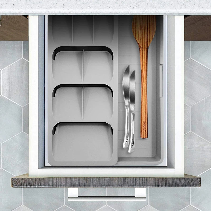 Multipurpose Cutlery Drawer Organiser — Angled Design, BPA-Free
