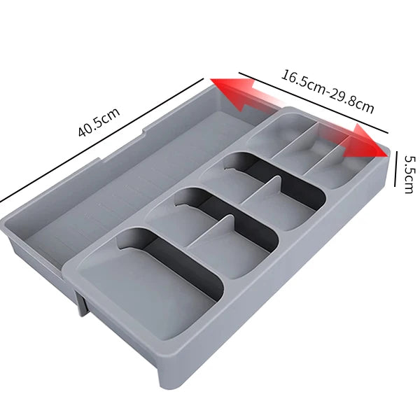 Multipurpose Cutlery Drawer Organiser — Angled Design, BPA-Free