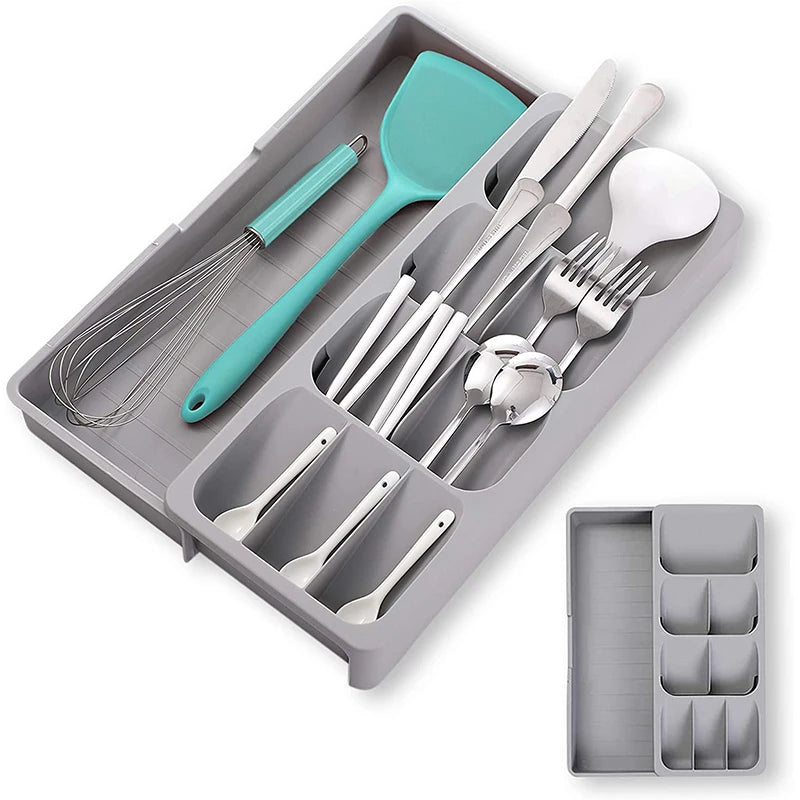 Multipurpose Cutlery Drawer Organiser — Angled Design, BPA-Free