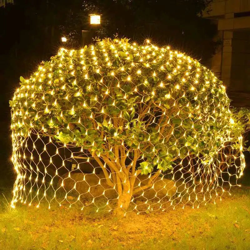 Aibik LED Net String Light – 1.5m–4m Fairy Mesh Light for Garden & Party AC220V