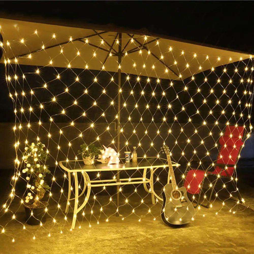Aibik LED Net String Light – 1.5m–4m Fairy Mesh Light for Garden & Party AC220V