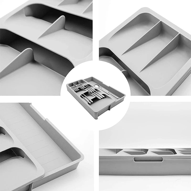 Multipurpose Cutlery Drawer Organiser — Angled Design, BPA-Free