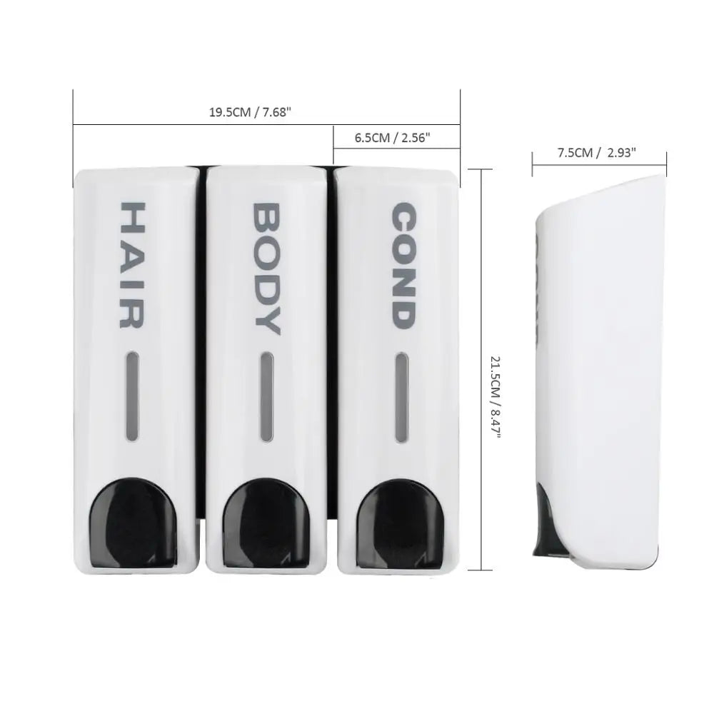 350ml Wall-Mount Soap Dispenser — Single, Double or Triple, ABS, CE Certified