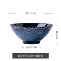 Blue Ceramic Noodle & Salad Bowl — Decorative Tableware