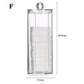 Clear Plastic Makeup Organizer Box with Lid — Cotton Swab & Pad Holder