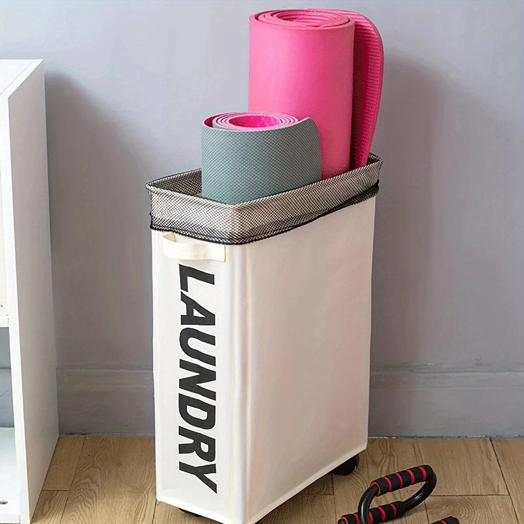 Large Foldable Laundry Basket with Wheels