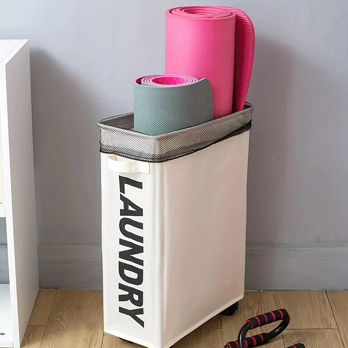 Large Foldable Laundry Basket with Wheels