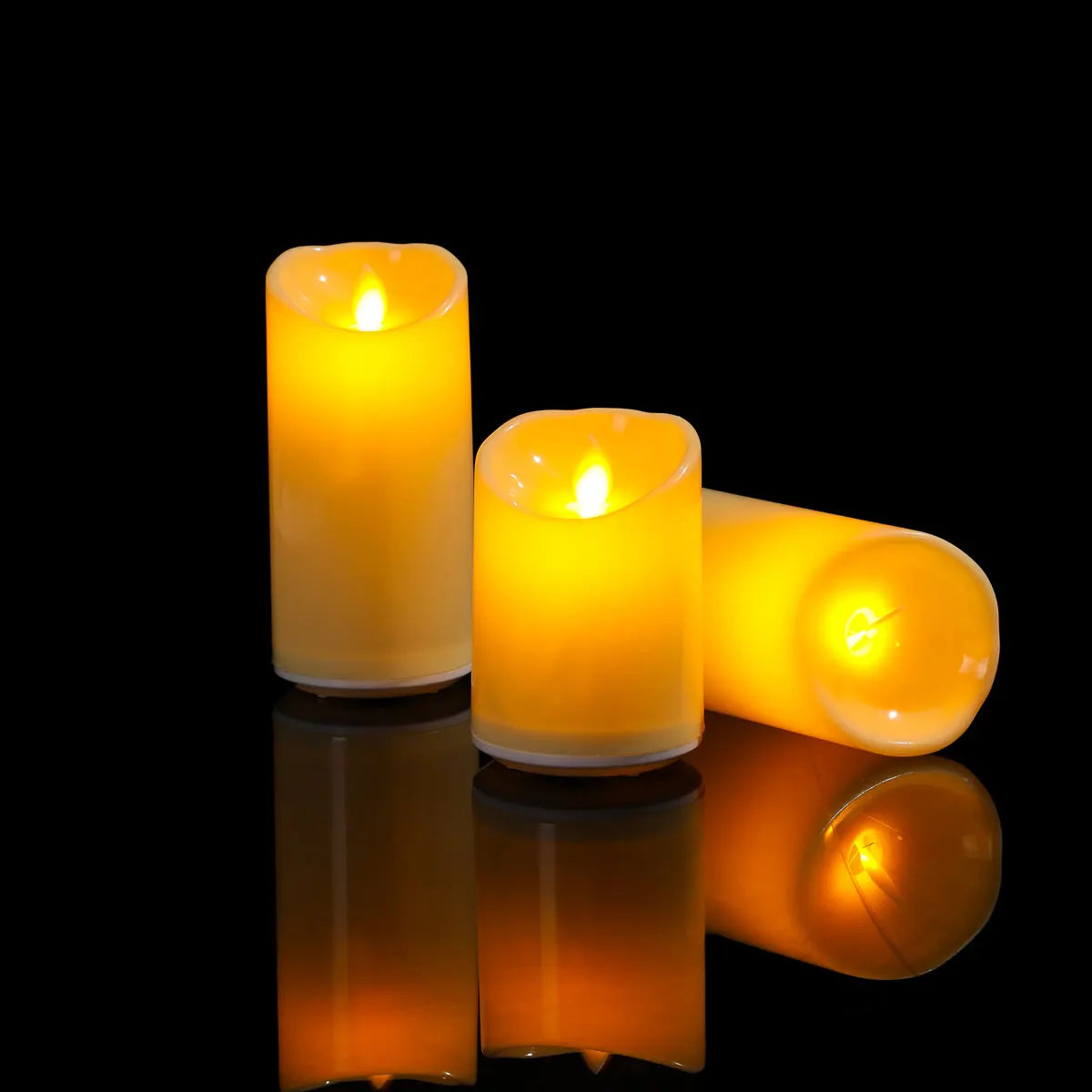 USB Rechargeable LED Candles with Remote Control — Set of 1 or 3