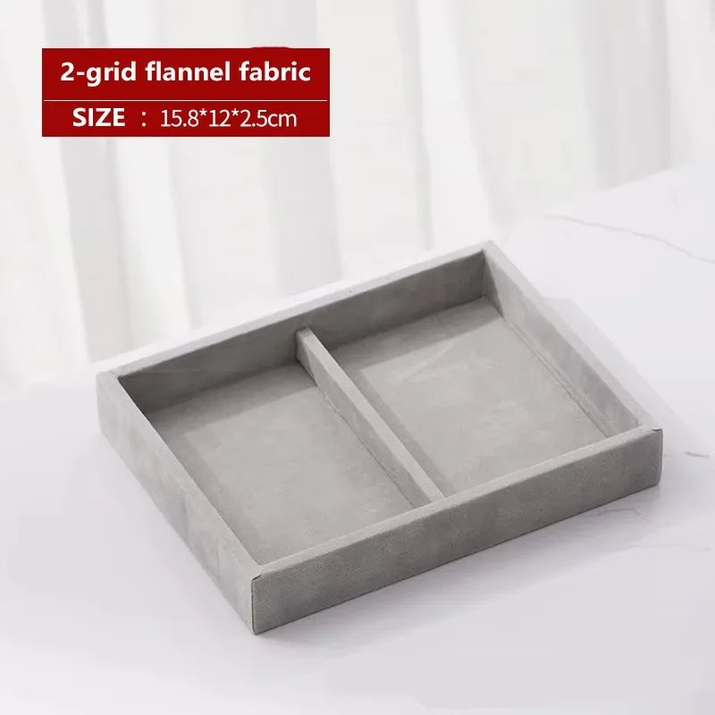 Plaid Cloth Jewelry Storage Tray