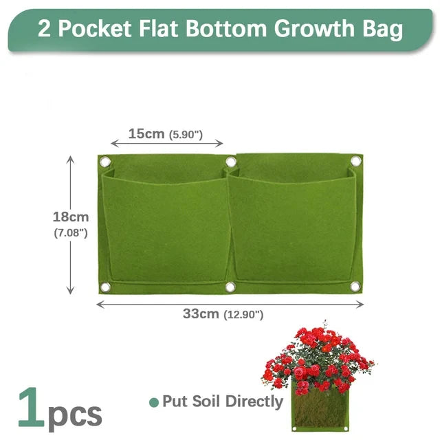 Wall Hanging Pocket Grow Bags – Vertical Garden Felt Planter for Indoor & Outdoor