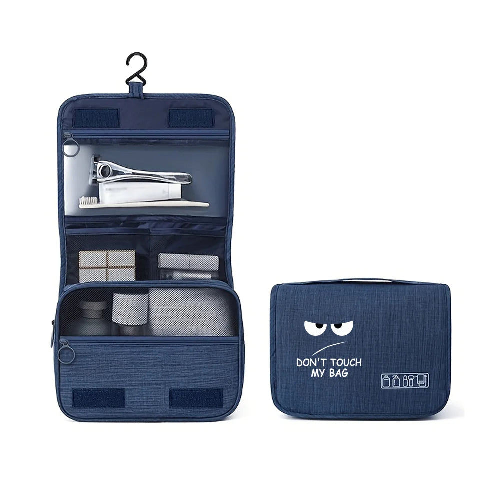 Hanging Cosmetic Bag — Unisex Polyester Travel Toiletry Organizer, Foldable