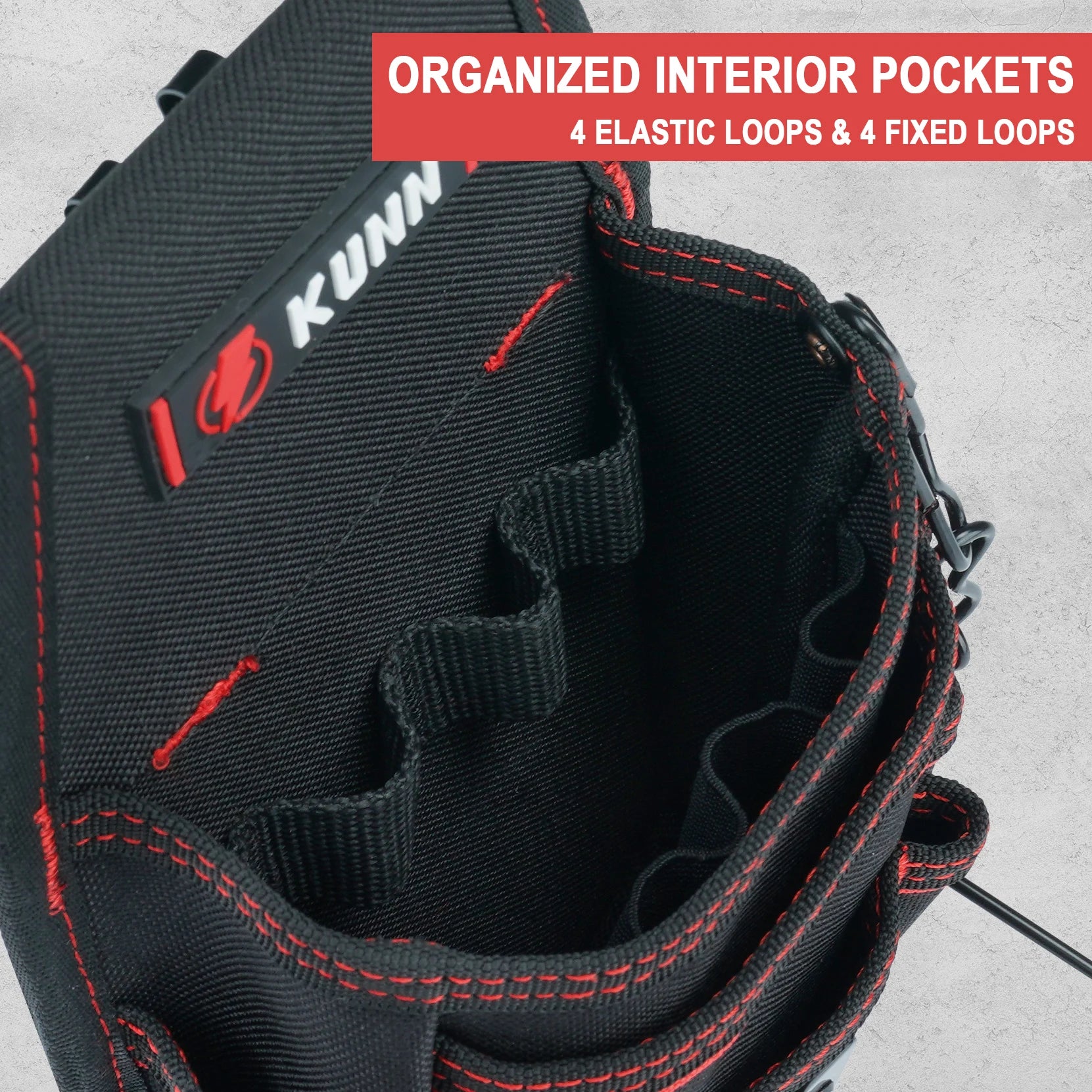7-Pocket Electrician Tool Pouch with Belt Clip – Heavy Duty Nylon Organizer for HVAC & Trades