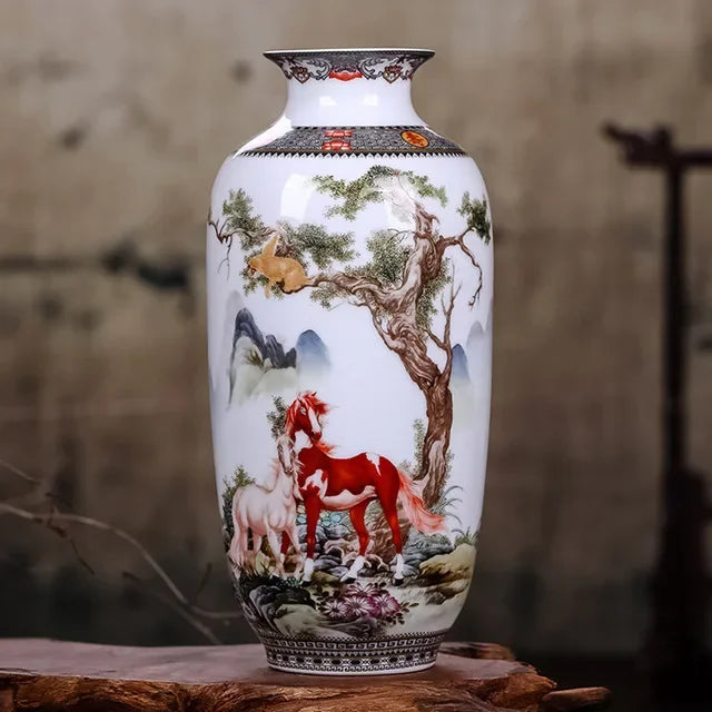 Jingdezhen Traditional Chinese Ceramic Vase — Fine Smooth Finish