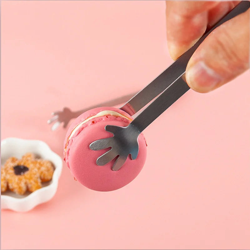 Stainless Steel Mini Serving Tongs — for Sugar, Ice, Snacks & Coffee Bar