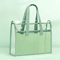 Transparent PVC Expandable File Storage Bag — Waterproof Handheld Folder