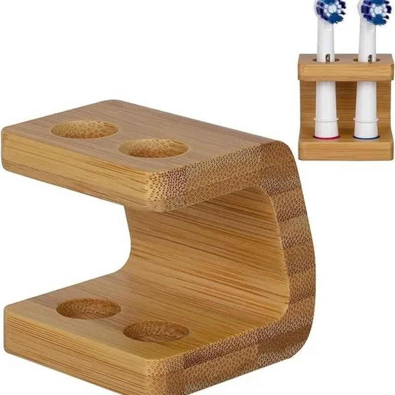 Bamboo Toothbrush Holder Stand — Multi-Slot, Freestanding Bathroom Organizer