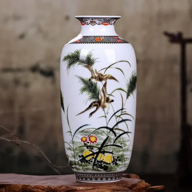Jingdezhen Traditional Chinese Ceramic Vase — Fine Smooth Finish