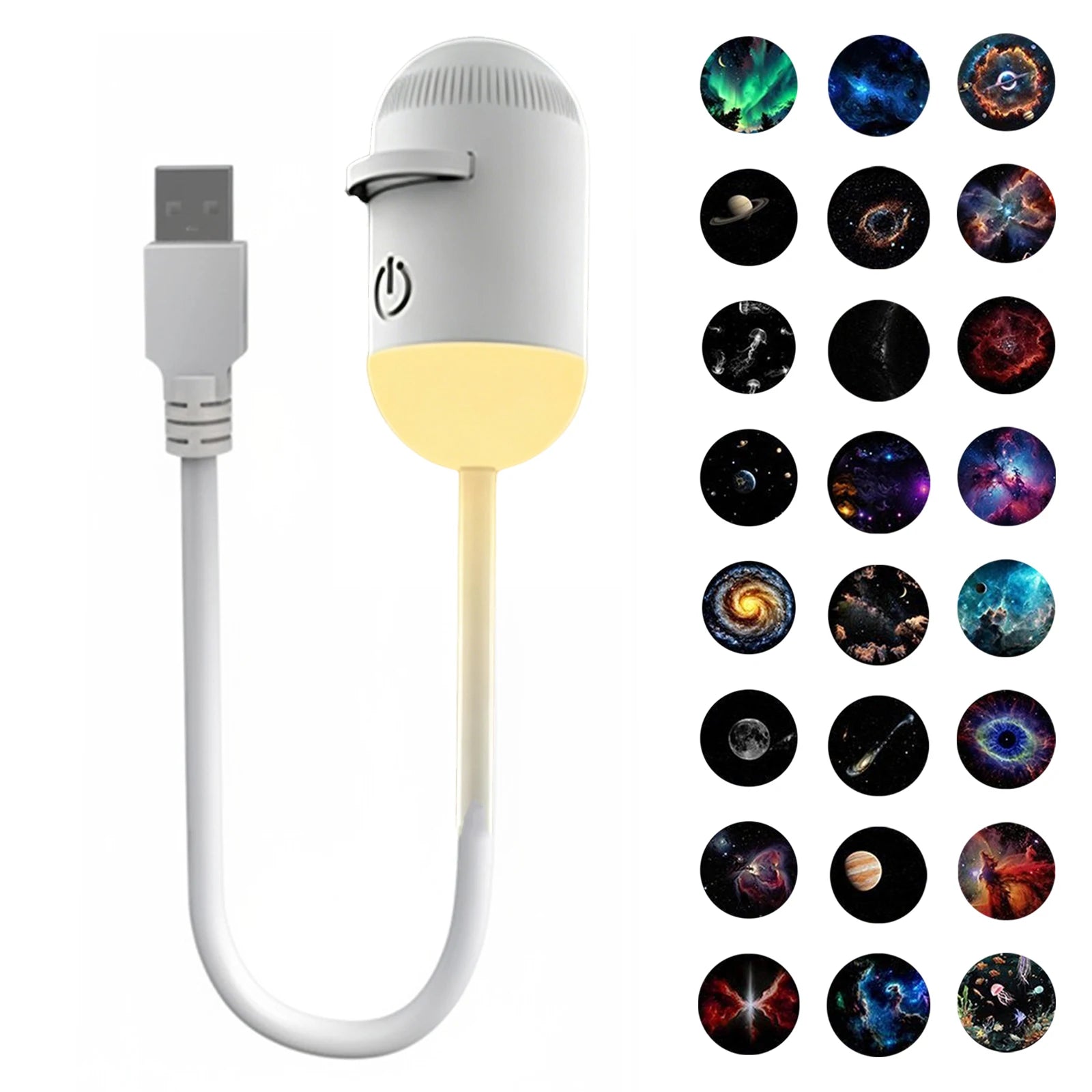 2-in-1 USB Ambient Light — Reading & Atmosphere, Flexible Gooseneck