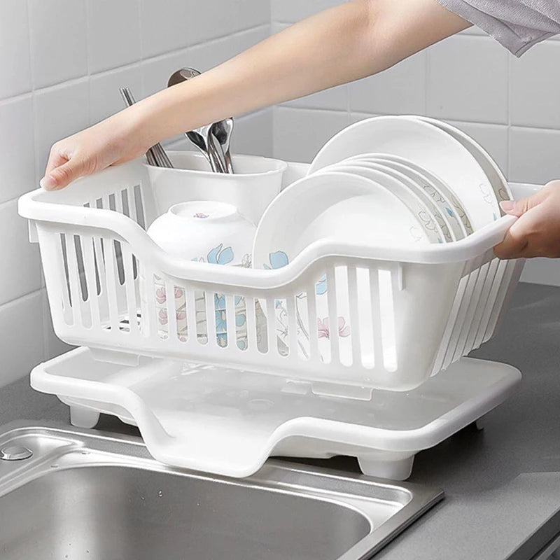 Countertop Dish Drying Rack with Drainer Board