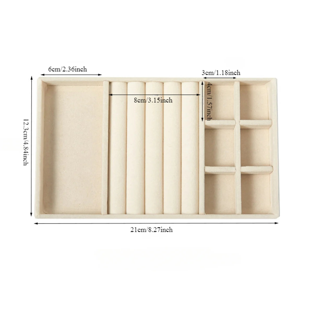 Velvet Jewelry Display Tray