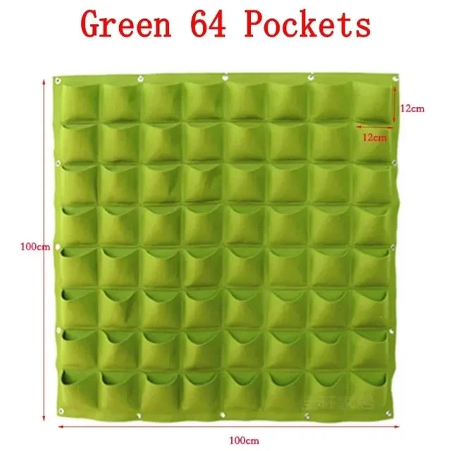 Wall Hanging Pocket Grow Bags – Vertical Garden Felt Planter for Indoor & Outdoor