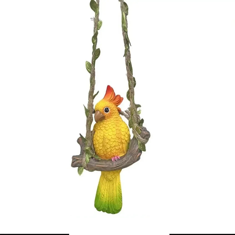 Resin Climbing Monkey Garden Figurine — Weatherproof Hanging Ornament