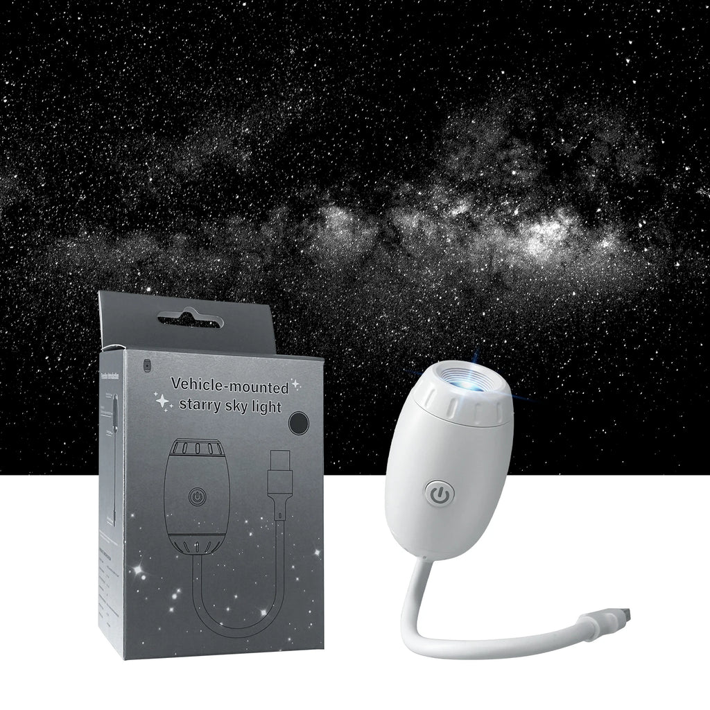USB Star & Galaxy Projector Light — Car, Bedroom & Tent Atmosphere