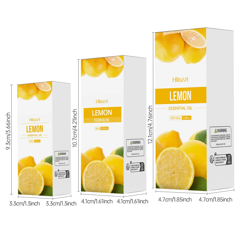 Lemon Pure Essential Oil — 30ml, 60ml or 100ml — Aromatherapy, Hair & Body Care