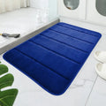 Coral Velvet Anti-Slip Bath Mat — Quick-Dry, Machine Washable, Striped