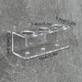 Acrylic Wall-Mount Toothbrush Holder — No-Drill, 2/3/4 Holes, Transparent