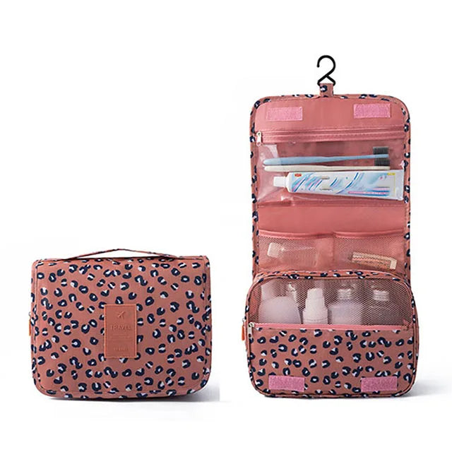 Foldable Hook Cosmetic Bag — Waterproof Travel Makeup Organizer, 24×19cm