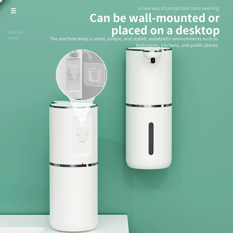 380ml Automatic Sensor Soap Dispenser — Rechargeable, 4-Level Dose, IPX5