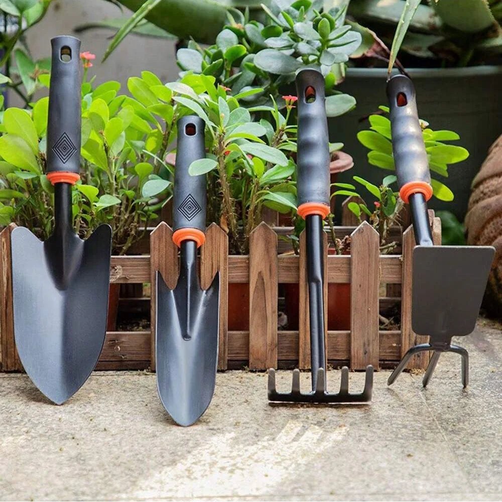 2-in-1 Heavy Duty Hoe & Shovel Garden Tool Set – Iron Digging & Weeding Tools for Balcony & Garden