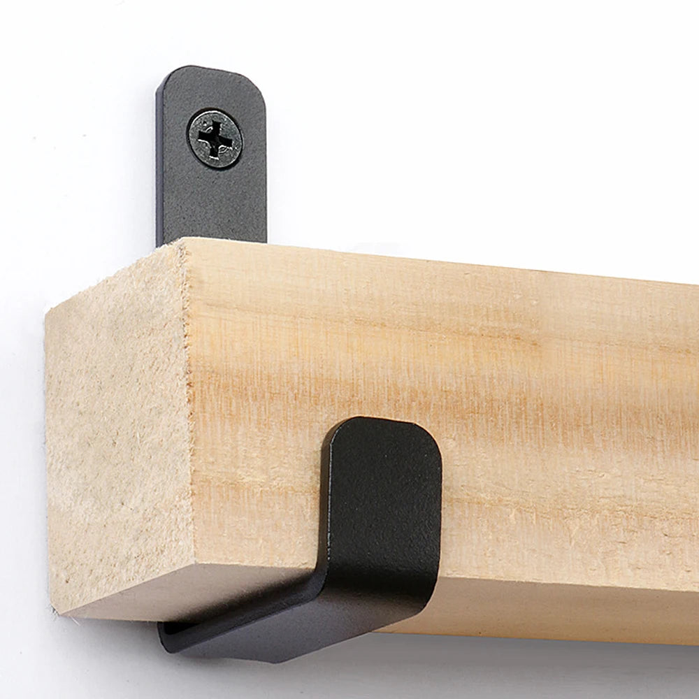 Heavy-Duty Black Metal Wall Hook — Coat, Towel & Bag Hanger