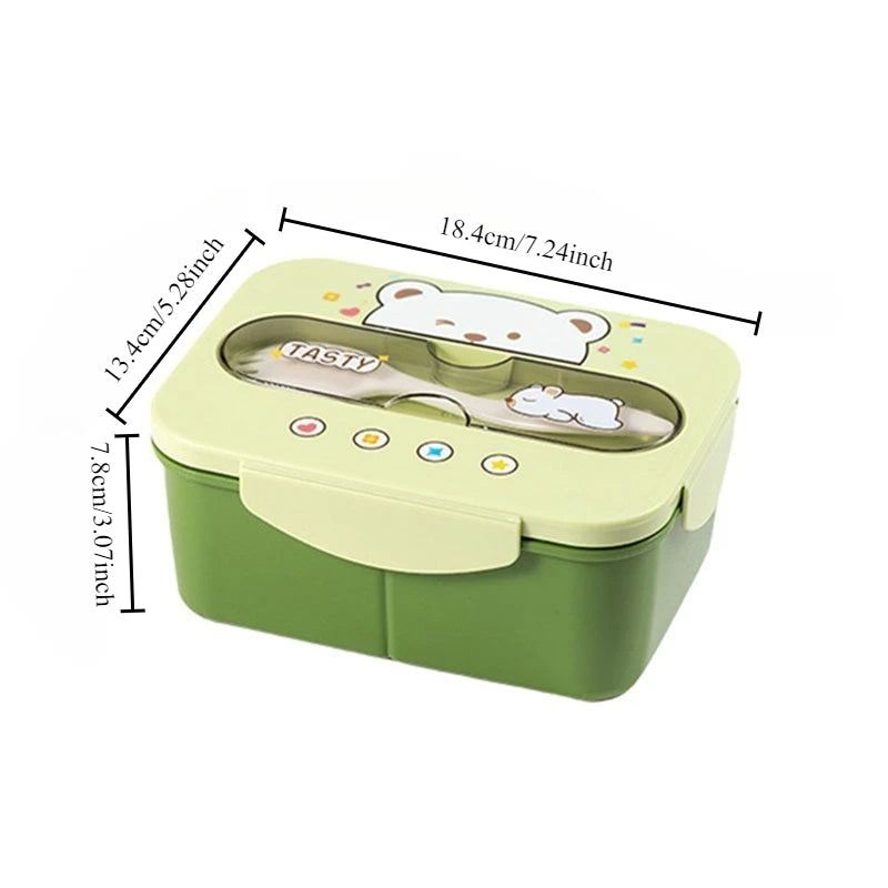 BPA-Free Leakproof Lunch Box with Cutlery — Microwave Safe, for School & Office