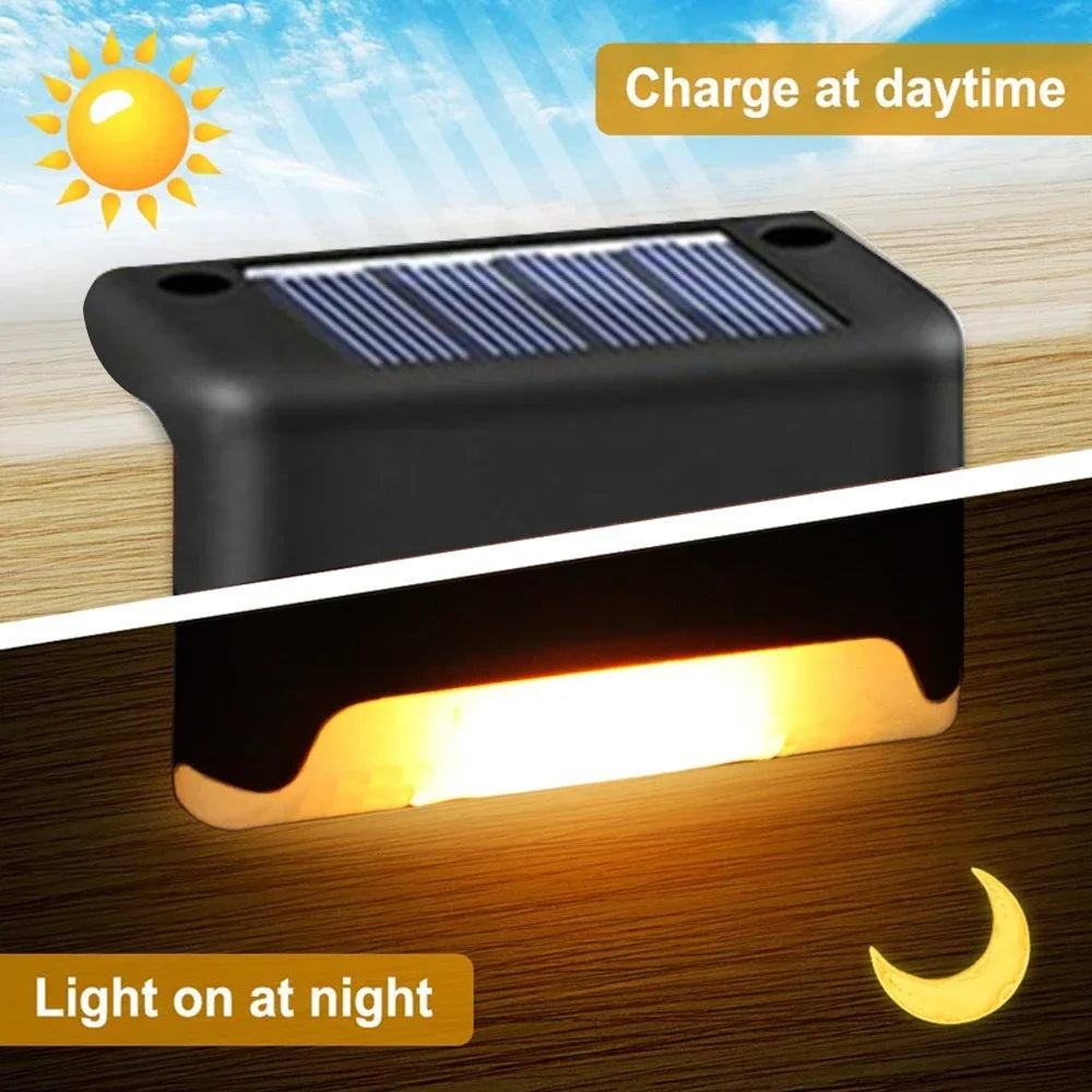 XIWANGFIRE Solar LED Step Light – IP65 Warm/Cool White for Stairs & Patio
