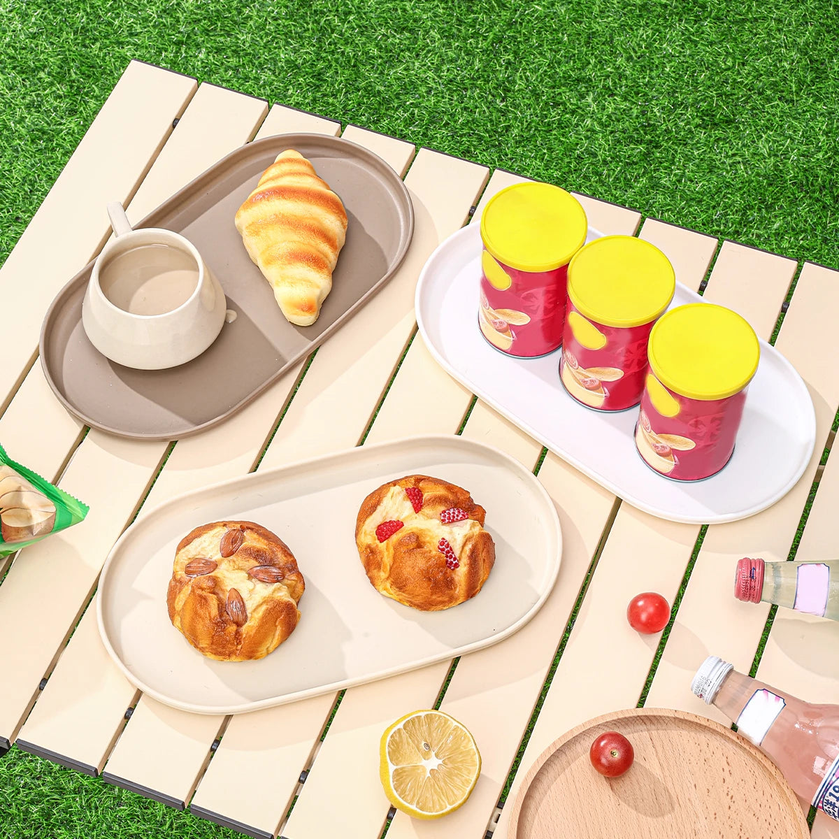 Oval Plastic Storage Tray Reusable Food Serving Tray Dessert Fruit Tray Kitchen Organizer Multi-purpose Jewelry Display Tray