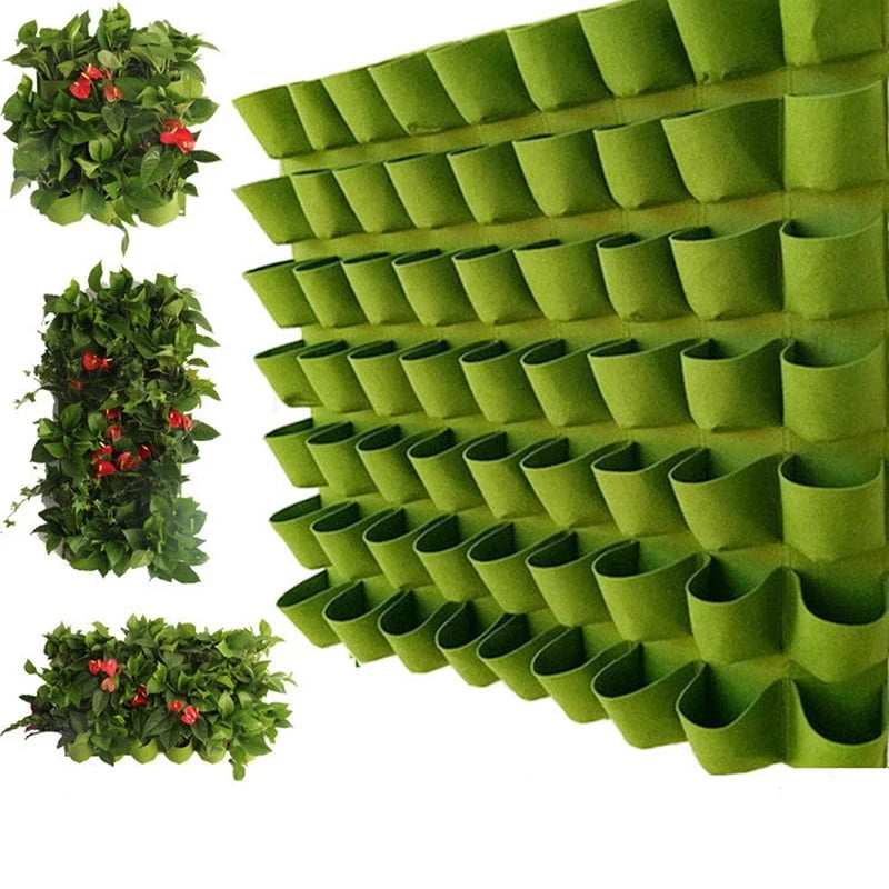 Wall Hanging Pocket Grow Bags – Vertical Garden Felt Planter for Indoor & Outdoor