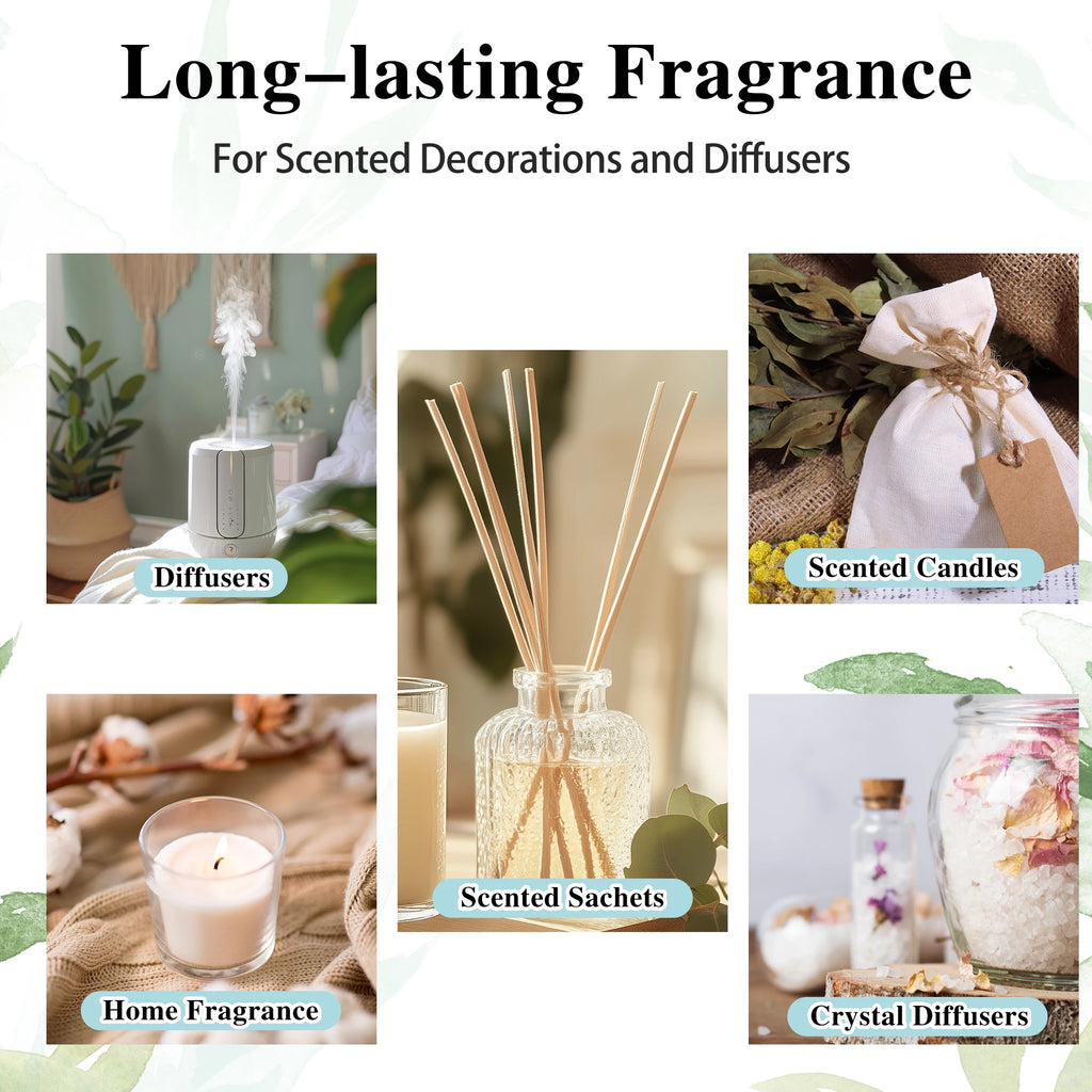 EUQEE Pure Essential Oil — 30ml or 100ml — Vanilla, Jasmine, Patchouli, Sweet Orange