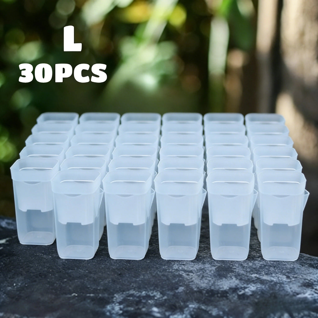 15pcs Self Watering Plant Pots Mini Seedlings Pots Flowerpot Translucent Plastic Planters Plant Propagation Pot with Reservoir