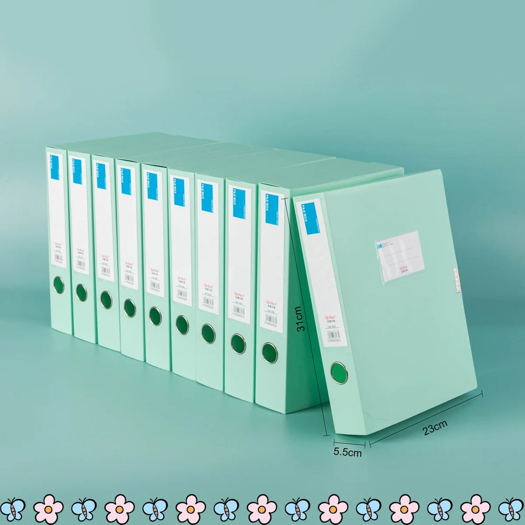 Thickened A4 Document Storage Boxes — Set of 10