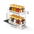 Pull-Out 2-Layer Spice & Seasoning Rack — Large Capacity, Cabinet Shelf