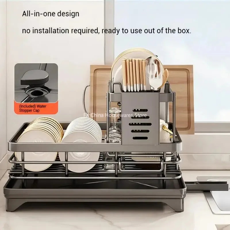 Adjustable Over-Sink Dish Drying Rack