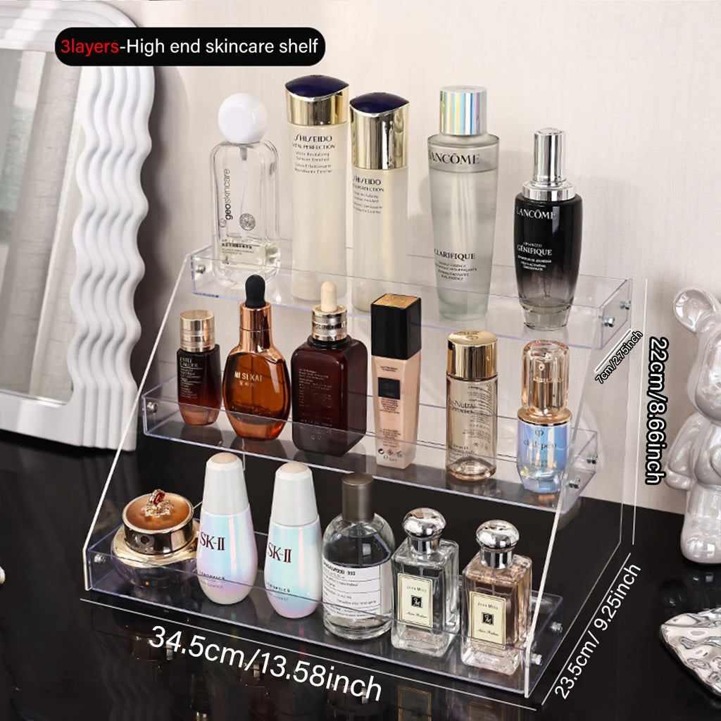 Acrylic Tiered Skincare & Cosmetics Display Rack