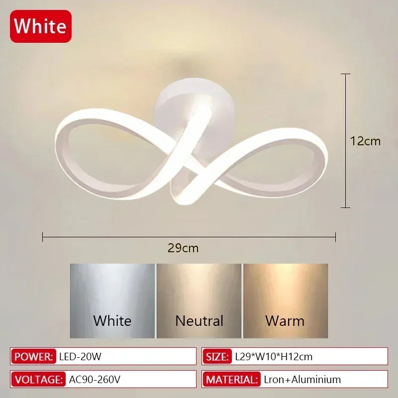 Minimalist LED Aisle Ceiling Light — 3 Colour Temperatures, Surface Mount