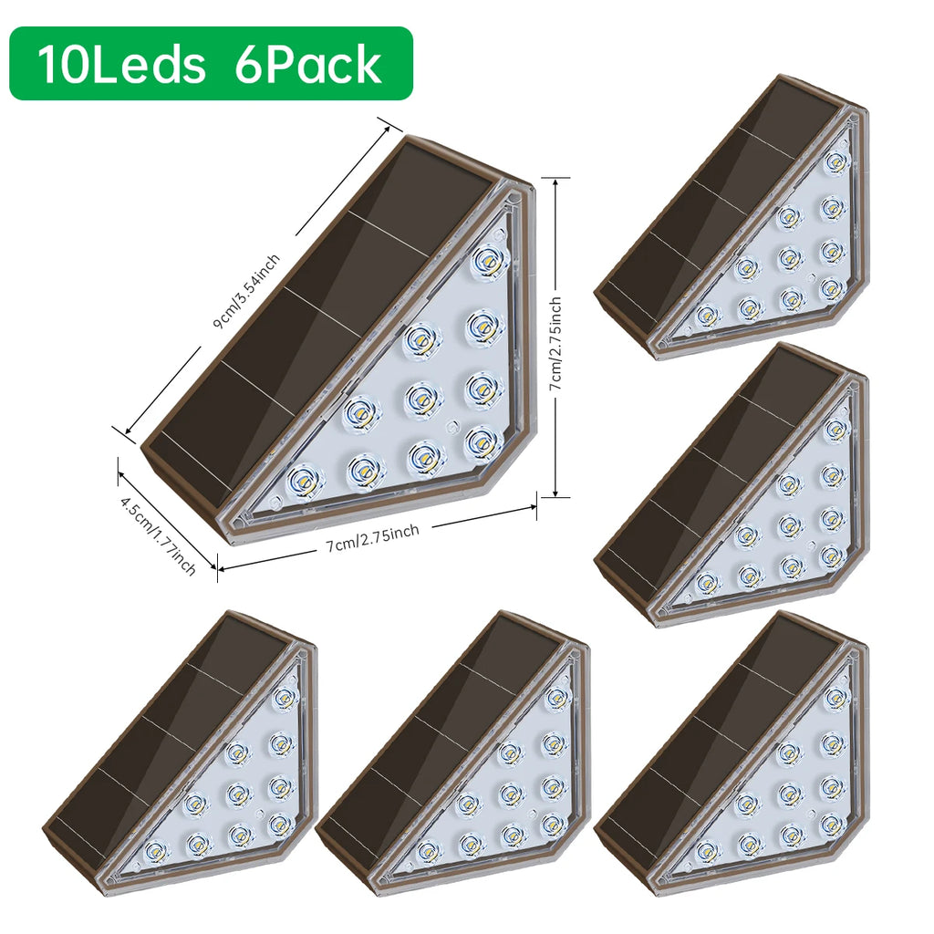 LED Solar Step & Stair Lights – IP67 Waterproof Outdoor Deck & Path Lights for Yard & Garden