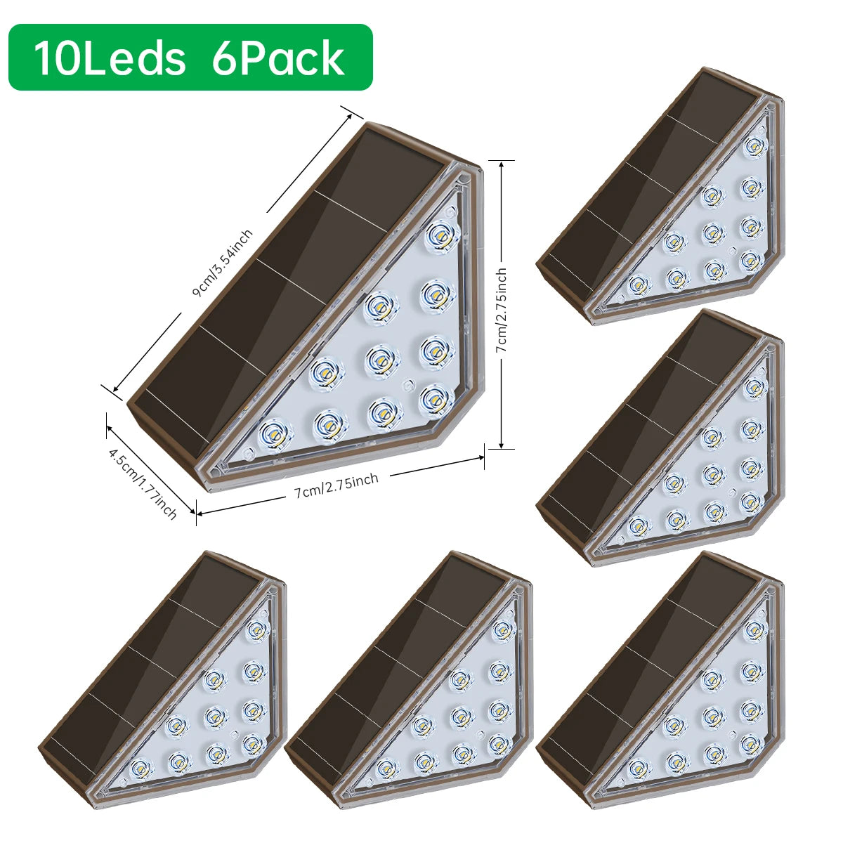 LED Solar Step & Stair Lights – IP67 Waterproof Outdoor Deck & Path Lights for Yard & Garden
